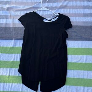 Sigrid Olsen Classic Black Short Sleeve Top